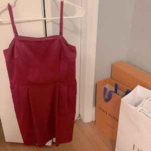 Express Strapless Red Dress